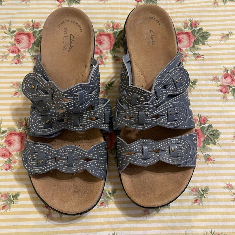 Clarks Laurieann Ruby Sandal Blue Grey Women’s